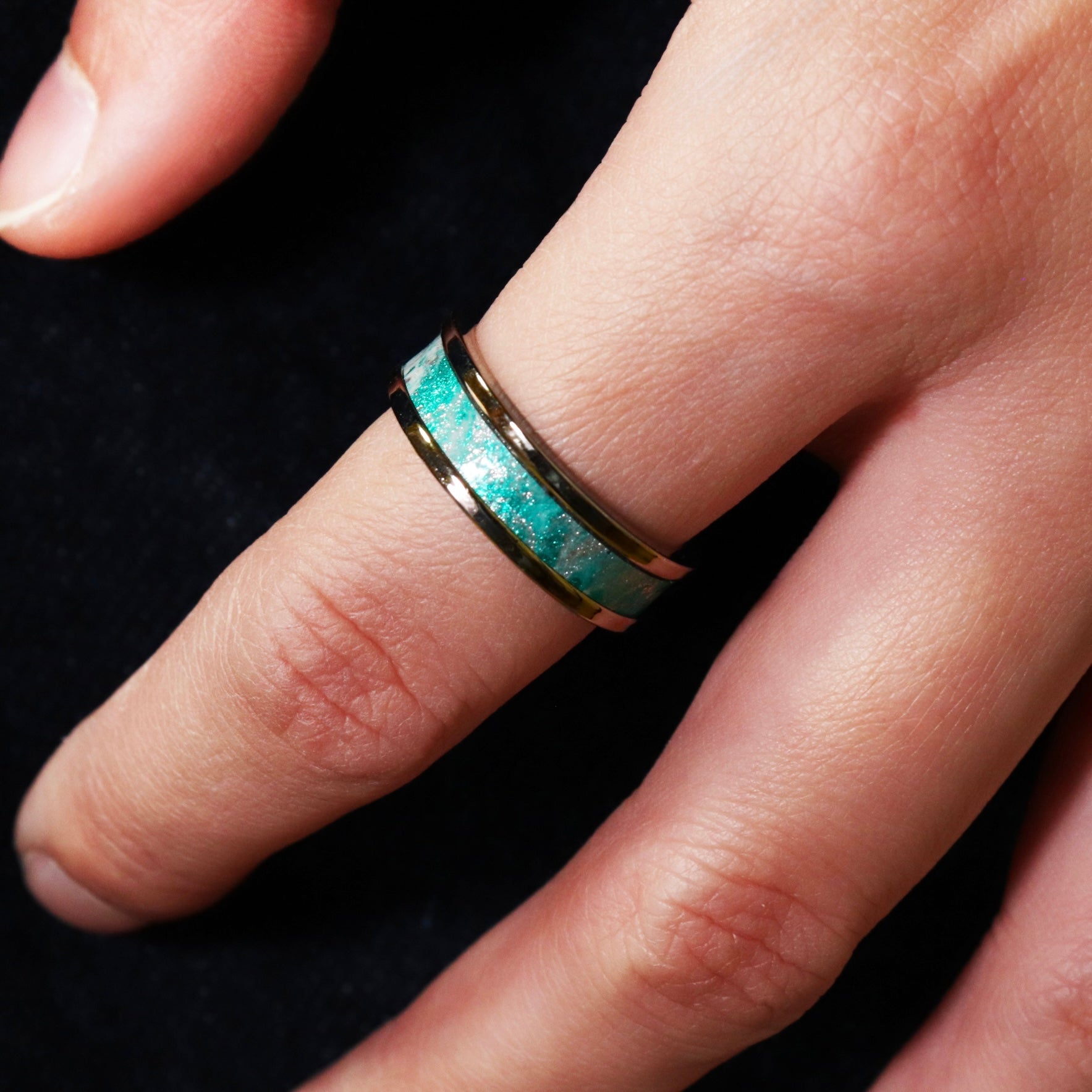 レザーリング (シルバーカラー)11号〜21号 調整可能