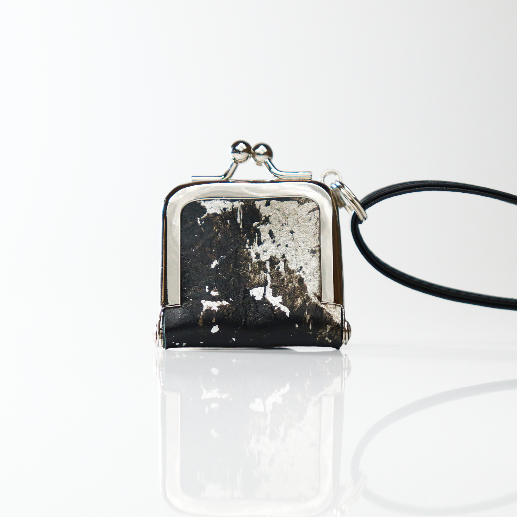 がま口ネックレス リングケース シルバー