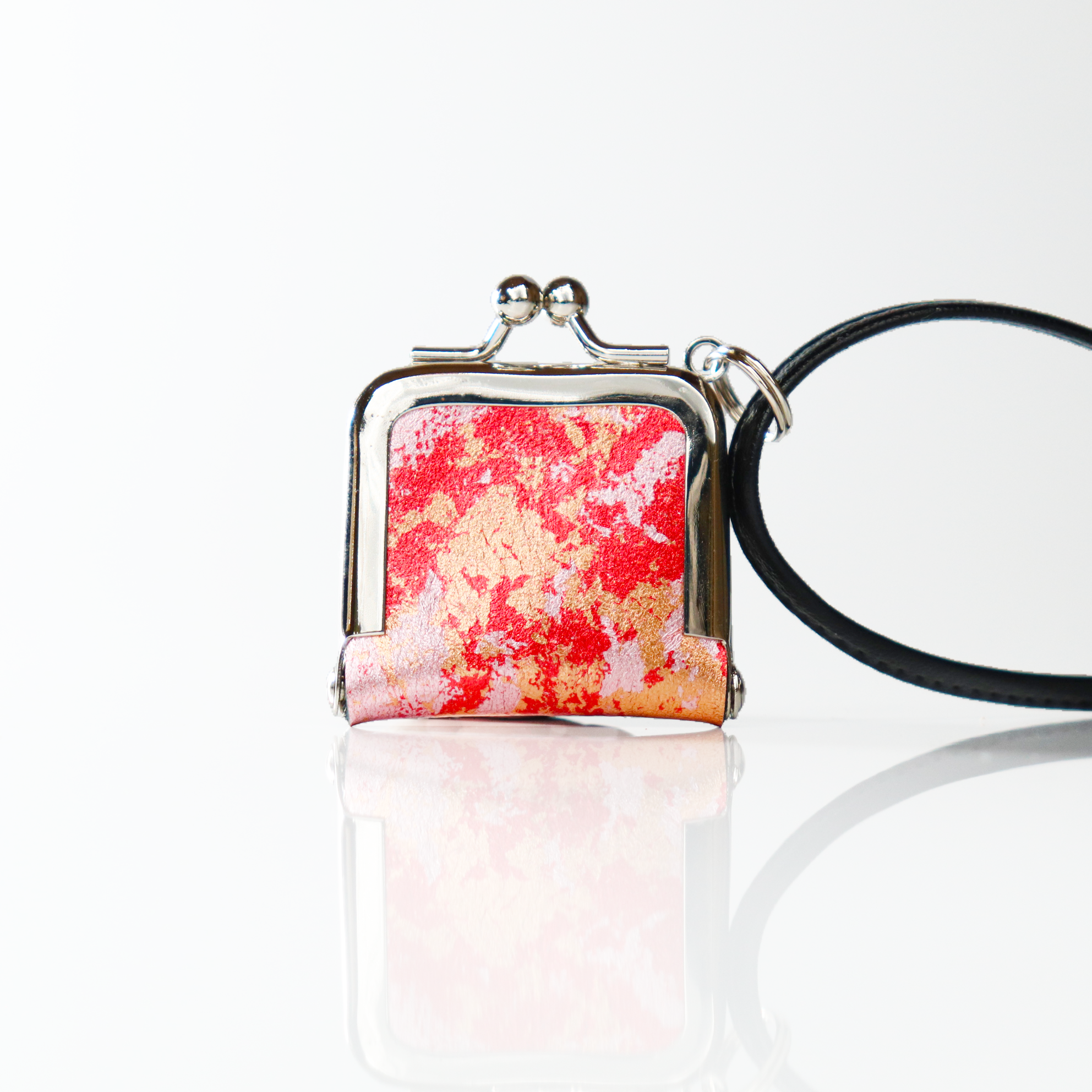 がま口ネックレス リングケース シルバー