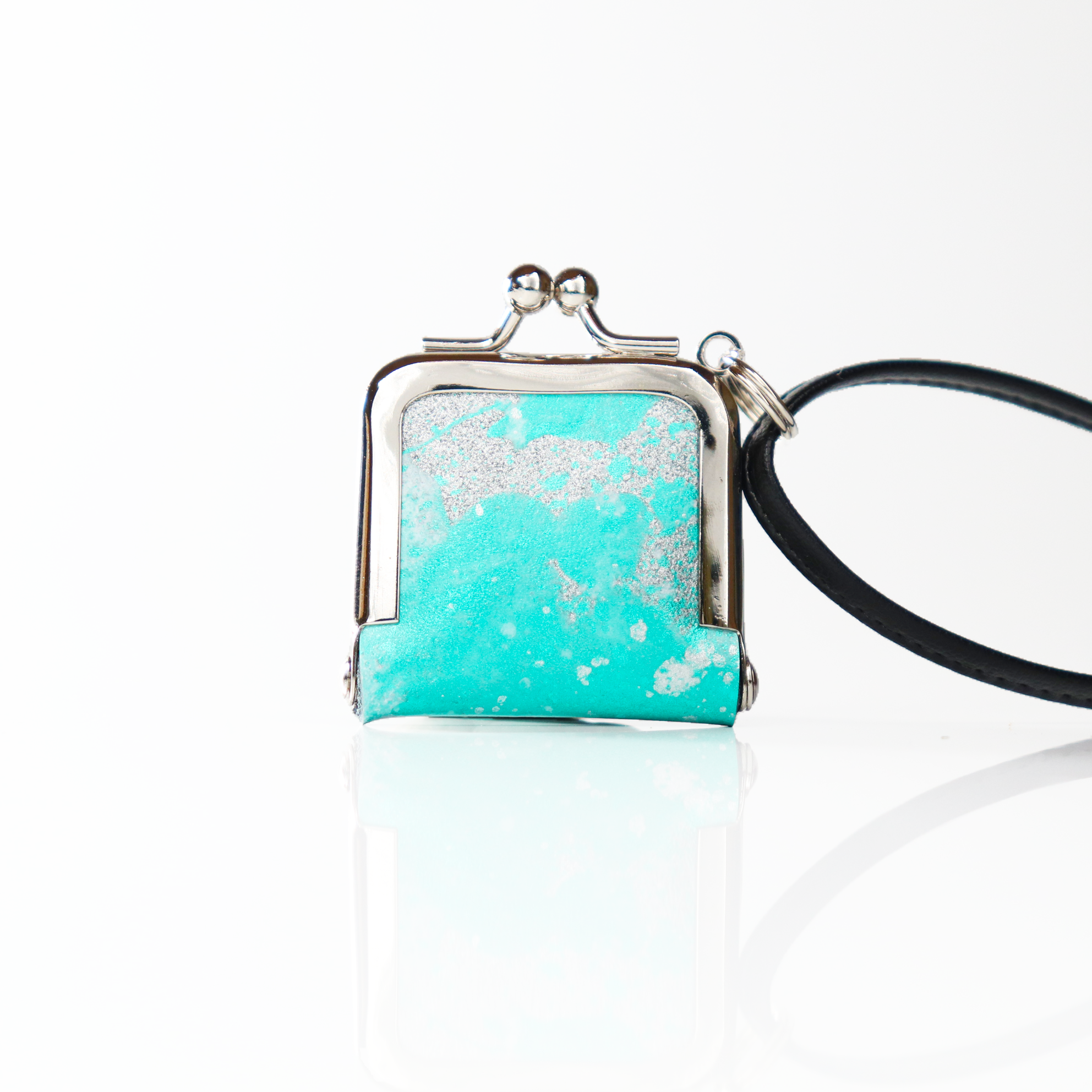 がま口ネックレス リングケース シルバー