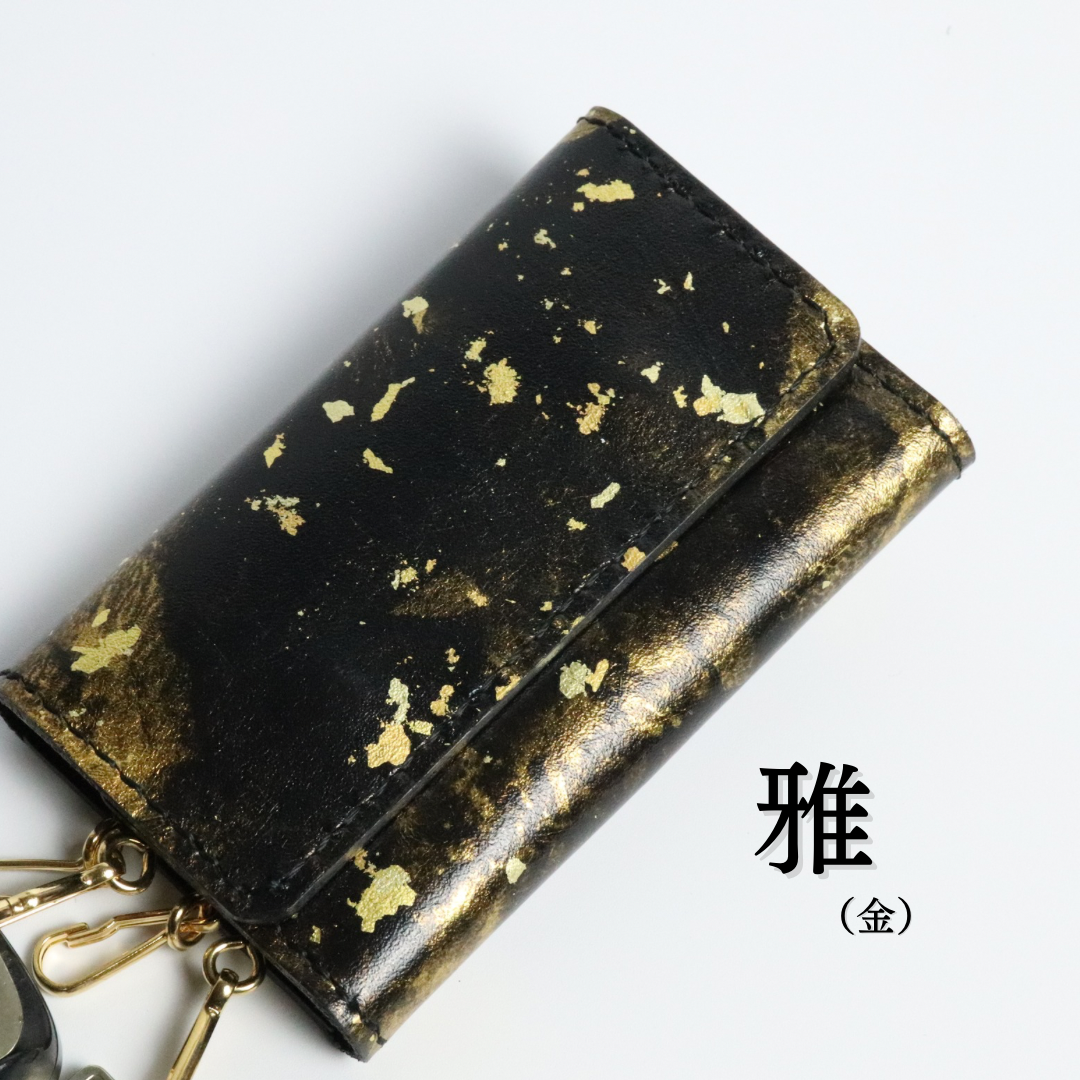 京都 菱屋善兵衛 キーケース 天然皮革 西陣織 帯地 絹 金属糸含む 京都 菱屋善兵衛 キーケース 天然皮革 西陣織 帯地 絹 金属糸含む