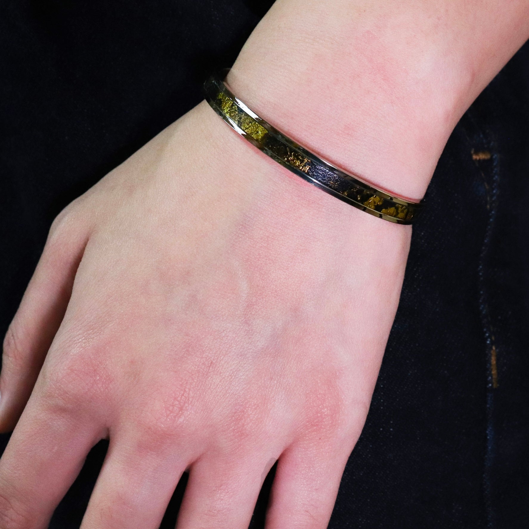 レザーバングル（シルバーカラー）